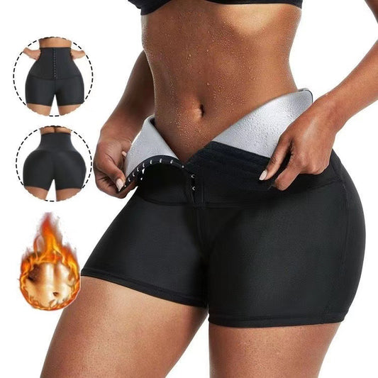 Elevate Your Workout with Hip-Lifting Abdominal Shorts - Bodybuilding Sweat Gear with Hook-and-Eye Design